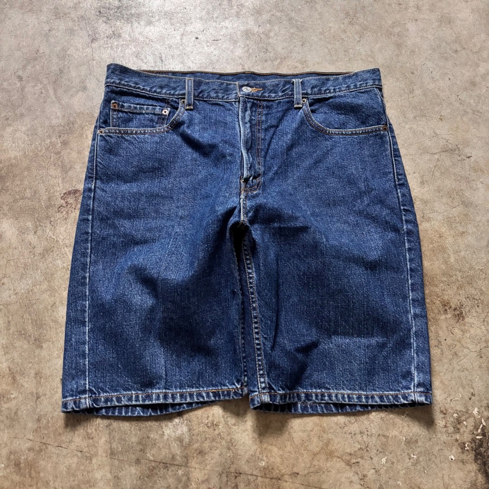 Levi's 505 Denim Jorts W38 Dark Wash Baggy Bermuda Shorts